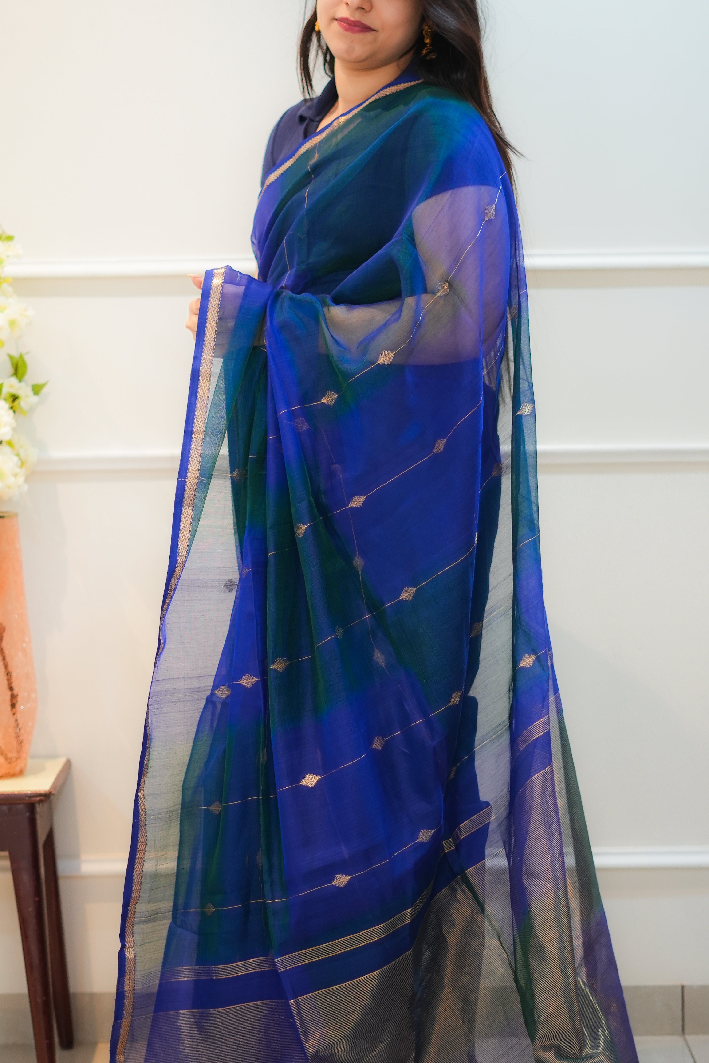 Night Sky | Royal Blue Handloom Saree