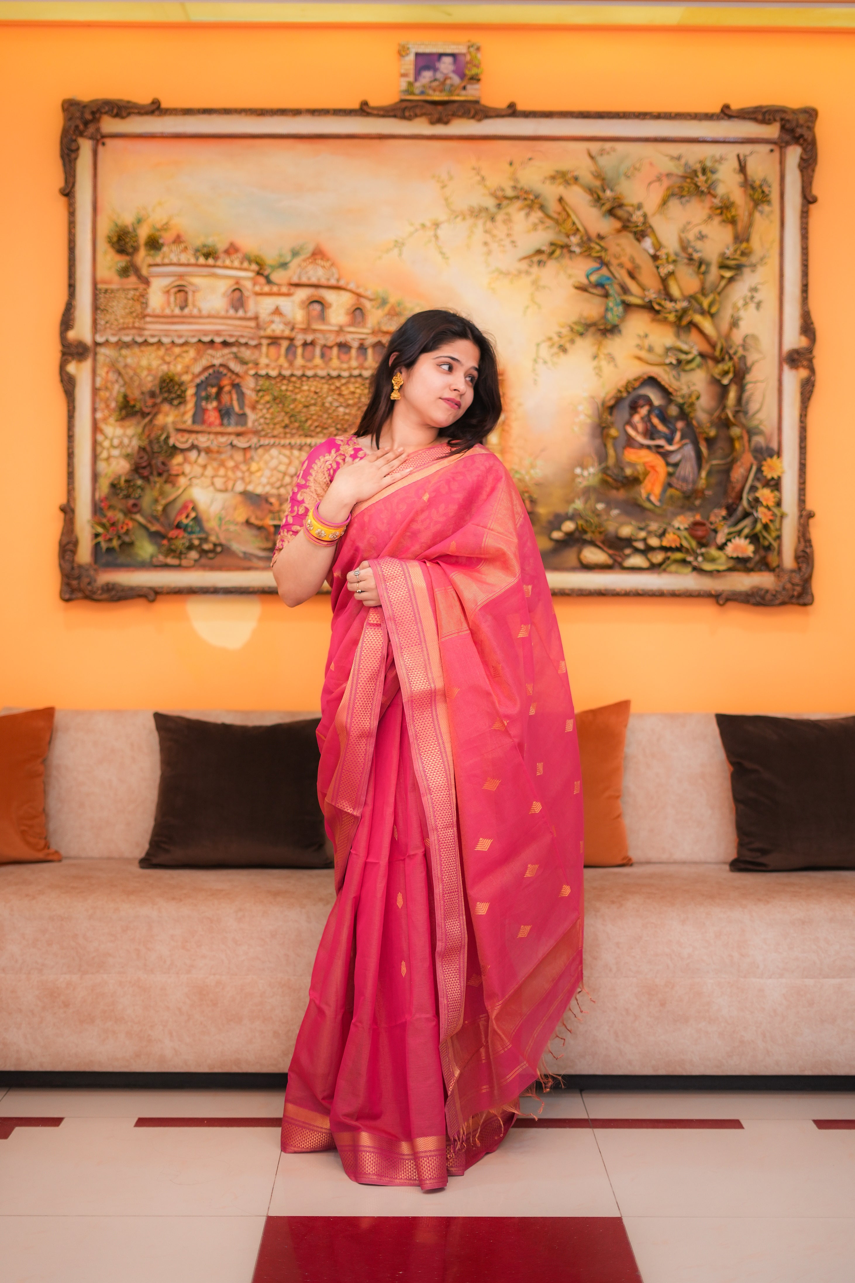 Rani ka Rang | Pink Handloom Saree