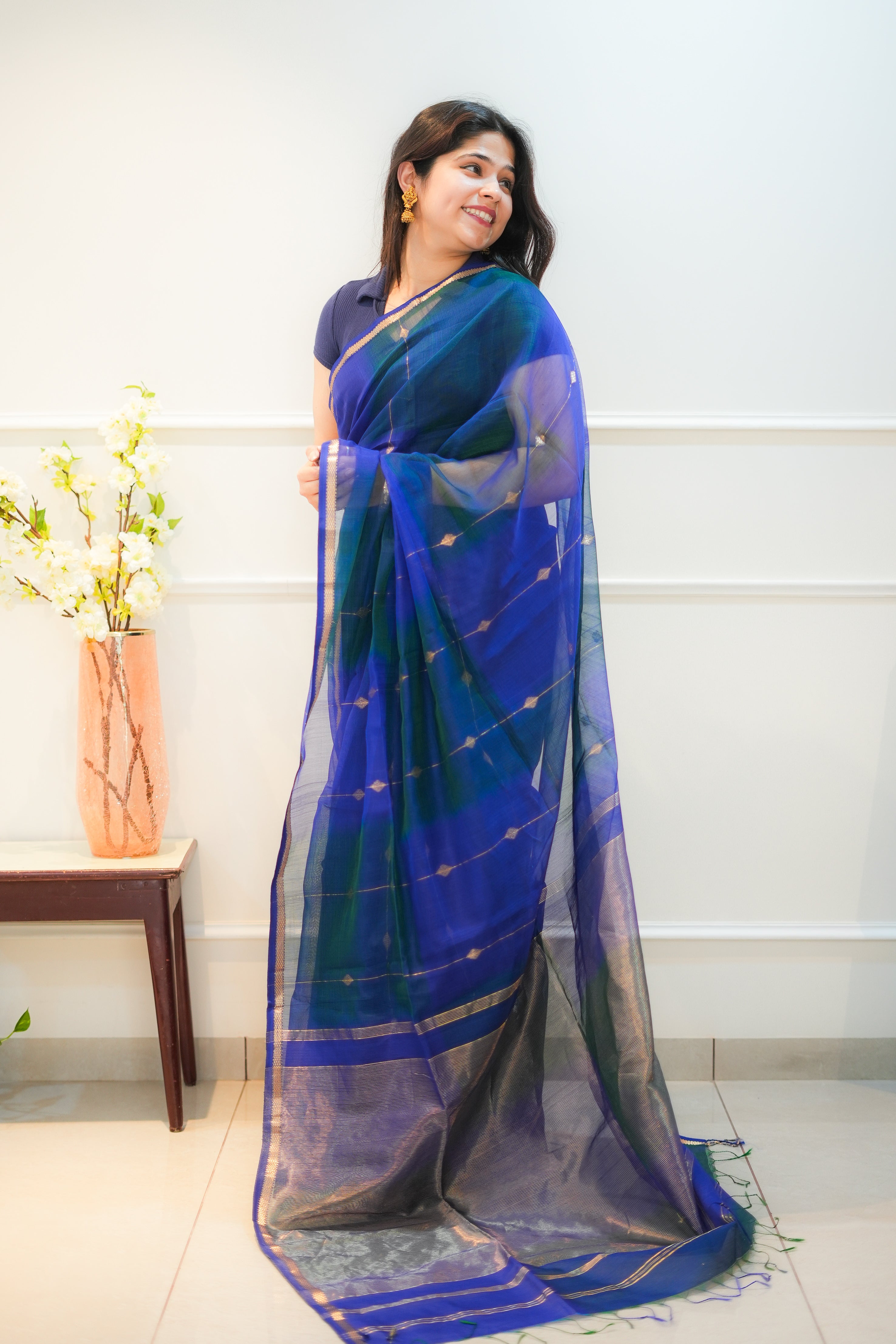 Night Sky | Royal Blue Handloom Saree