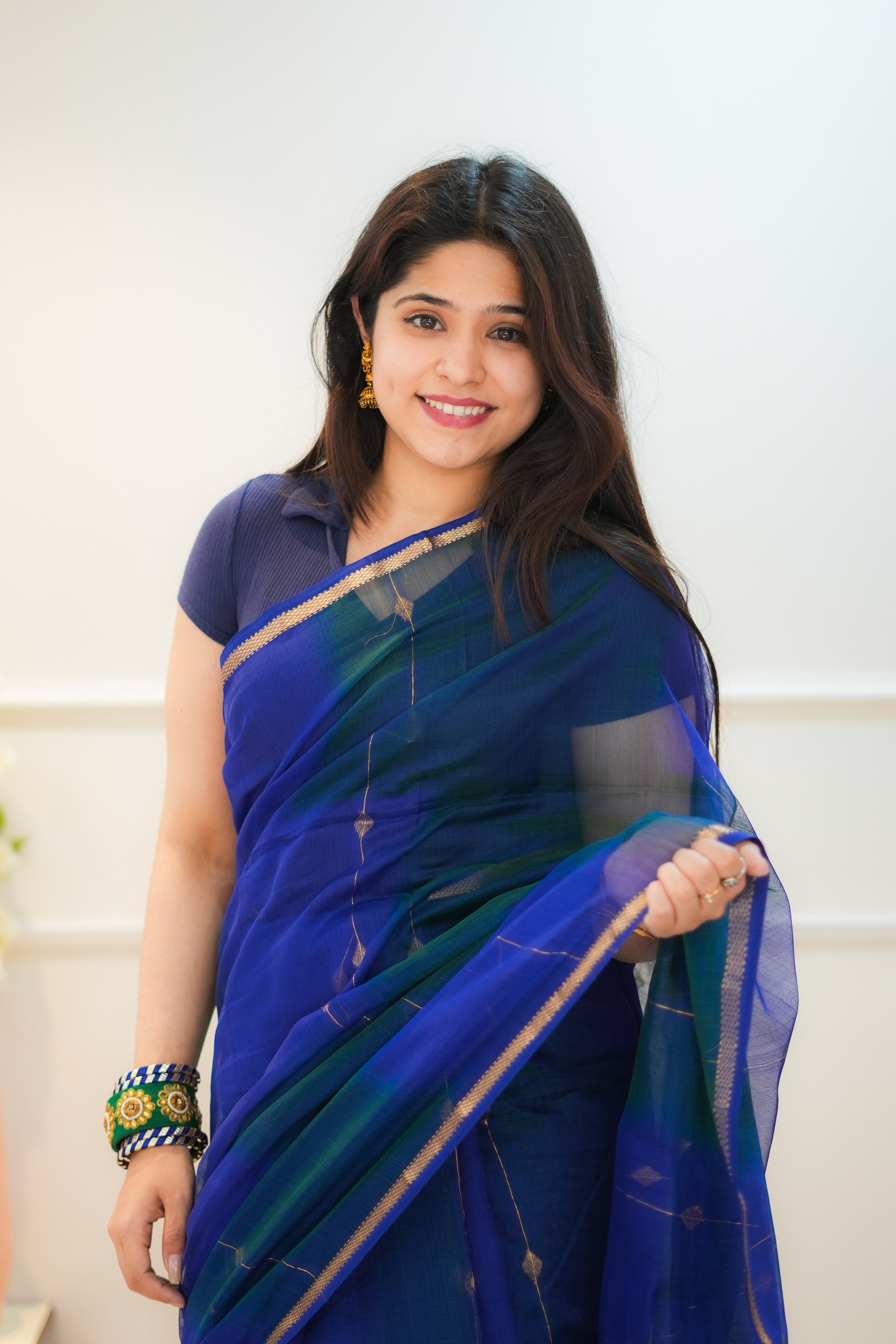 Night Sky | Royal Blue Handloom Saree