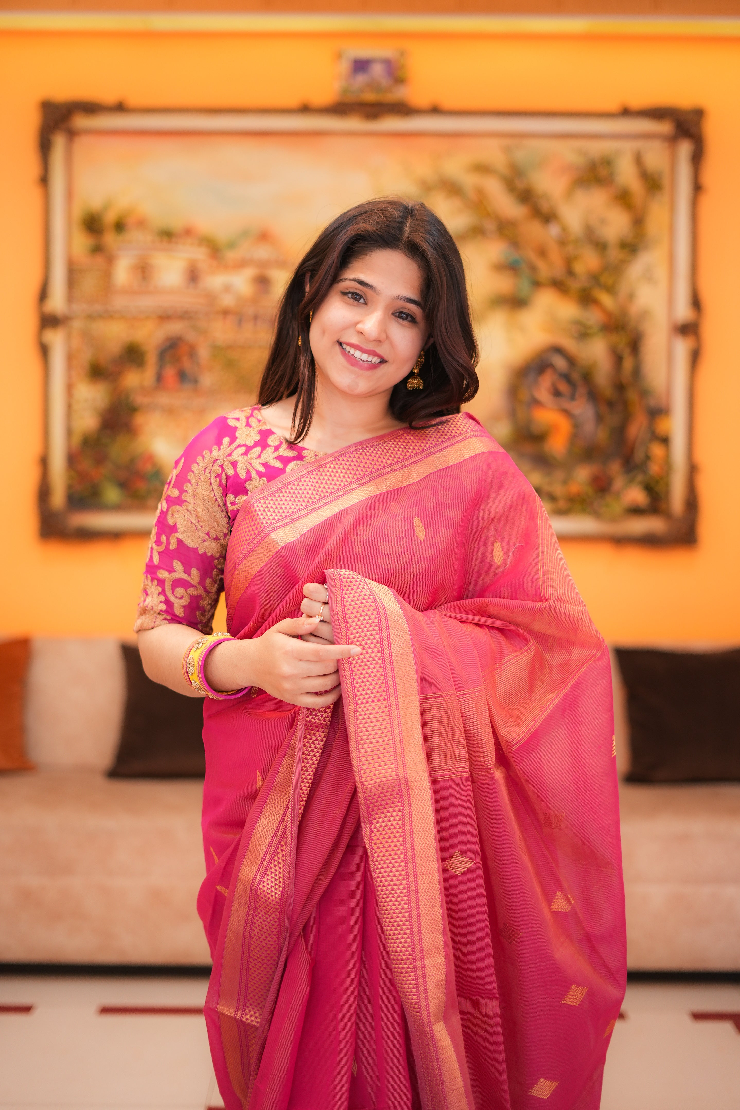 Rani ka Rang | Pink Handloom Saree