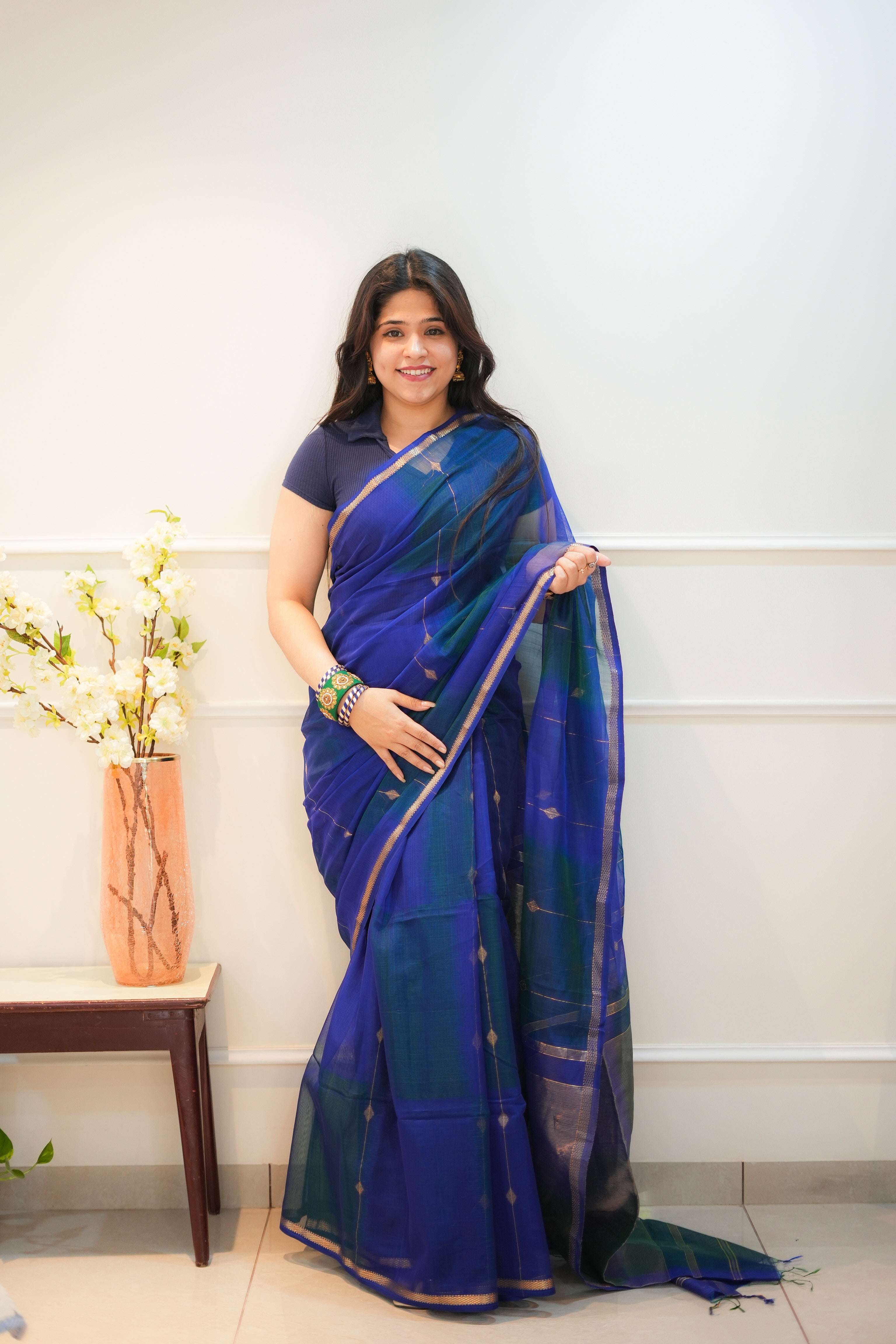 Night Sky | Royal Blue Handloom Saree