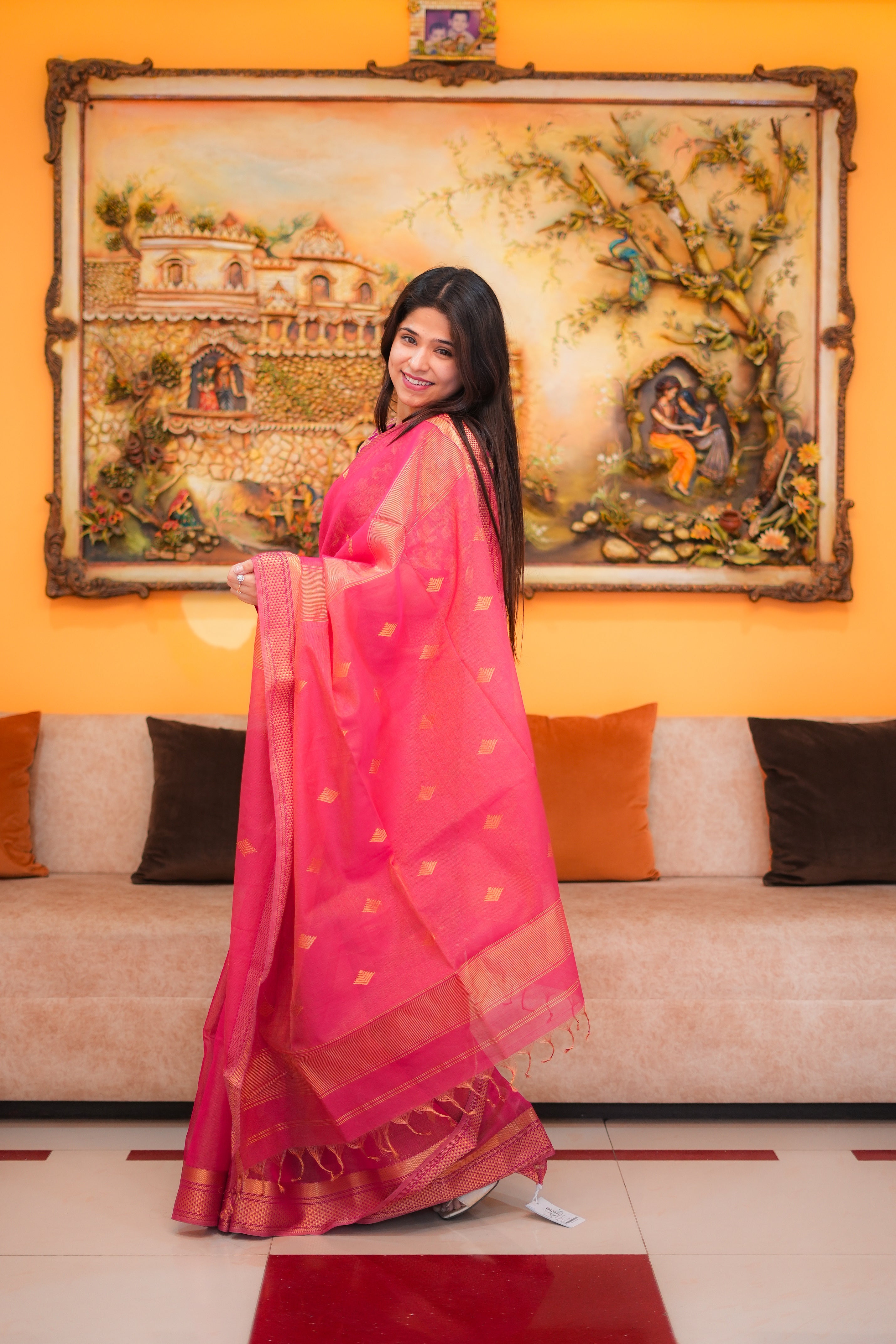 Rani ka Rang | Pink Handloom Saree