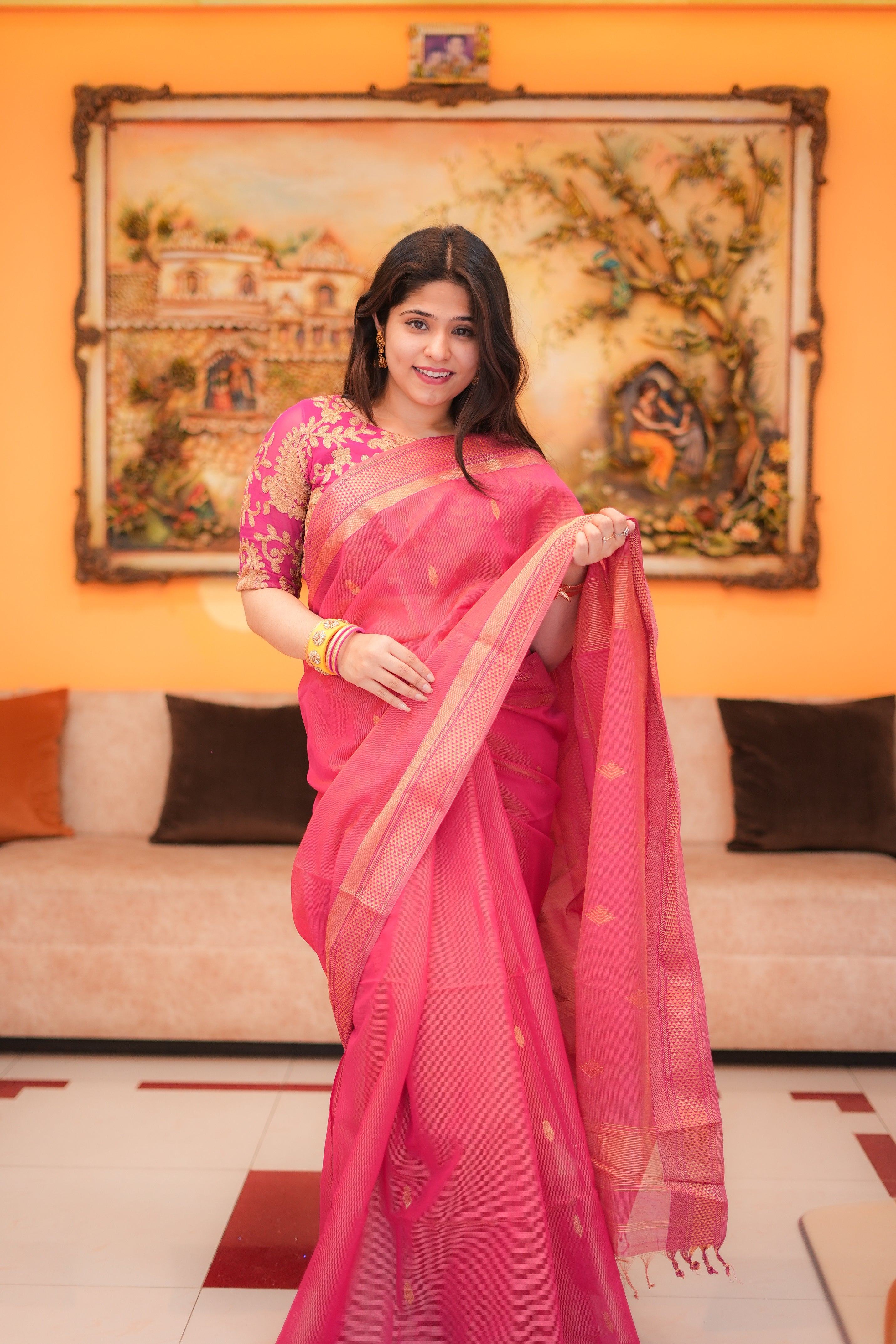 Rani ka Rang | Pink Handloom Saree