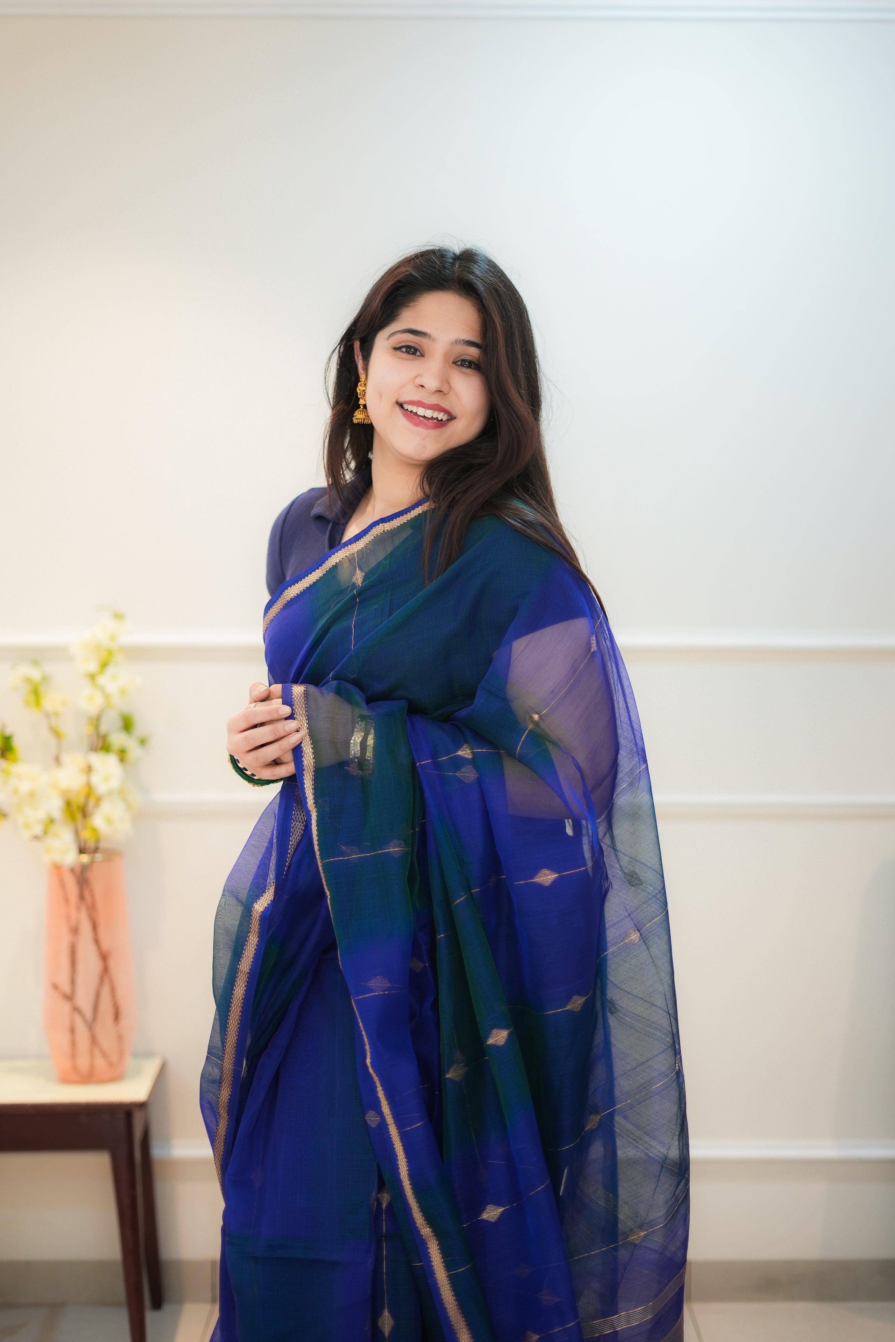 Night Sky | Royal Blue Handloom Saree