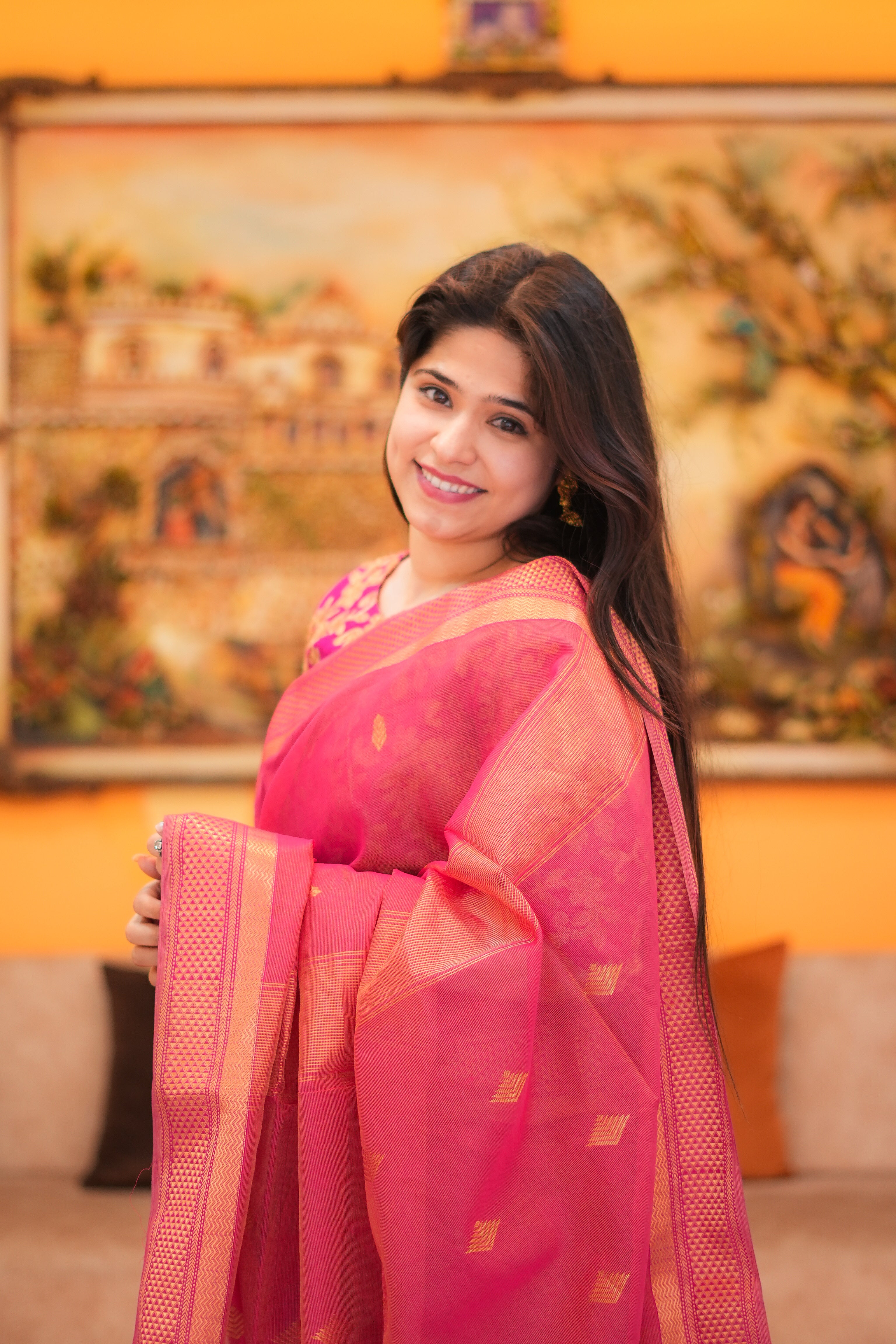 Rani ka Rang | Pink Handloom Saree